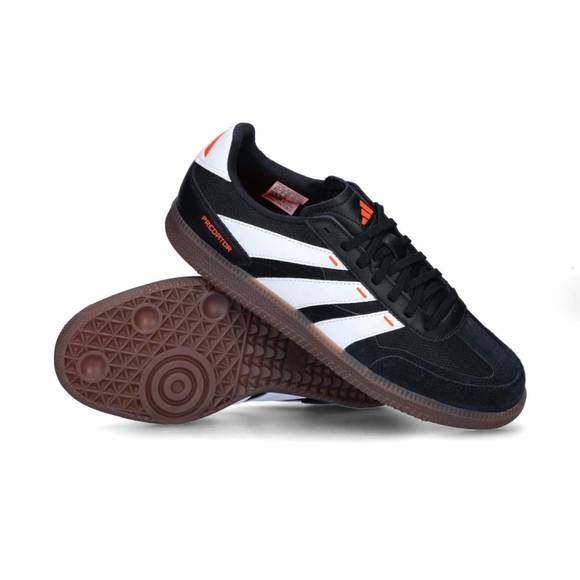 NEW ADIDAS unisex predator freestyle indoor sneakers in black and white